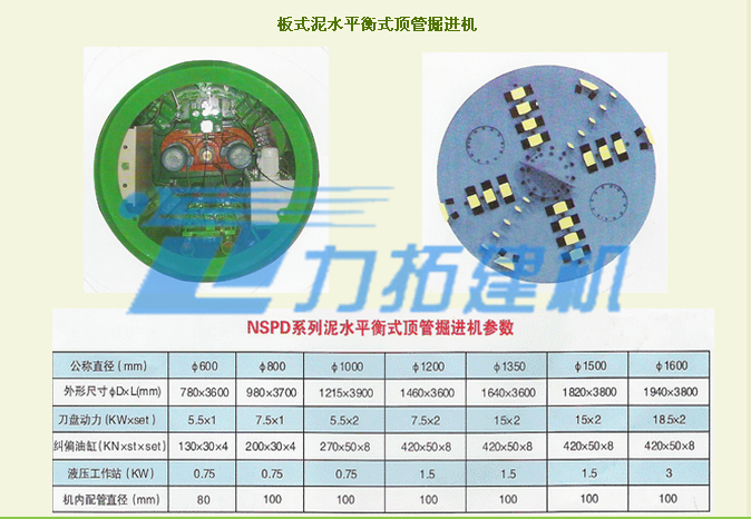  TPDN型泥水平衡顶管机